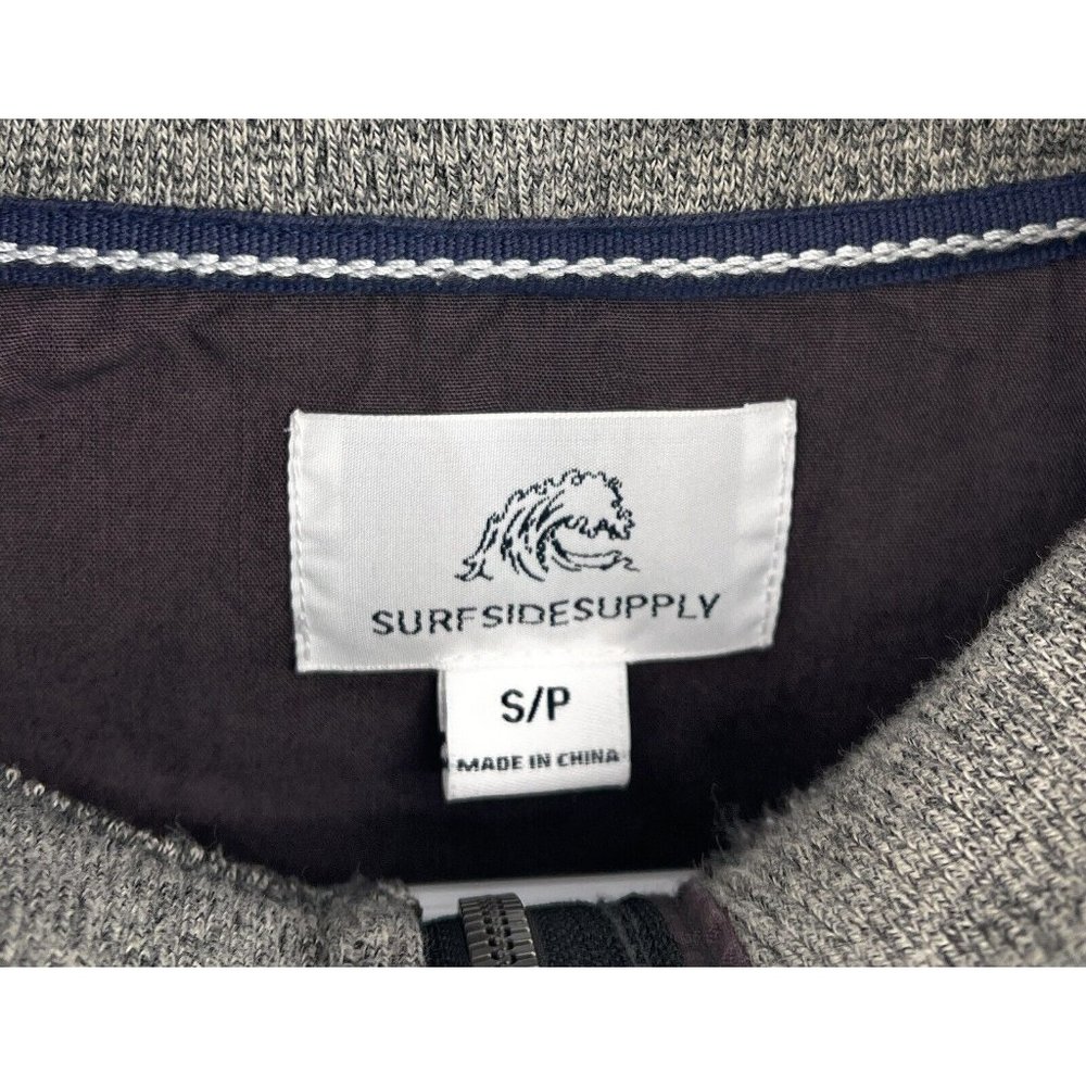 Surf Side Supply 1/4‎ Zip Men's S/P Sweater Gray Mock Neck Pullover - Picture 2 of 6